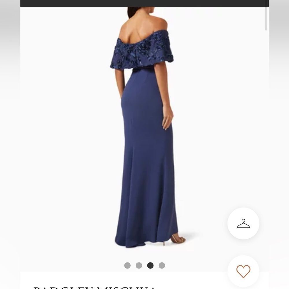 Bagdley Mischka Off Shoulder Evening Gown - Picture 3 of 5